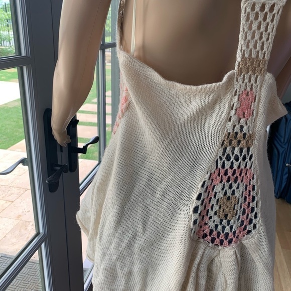 Free People Sequined Crochet Racerback Tank Knit - Picture 7 of 12